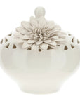 Contenitore in Porcellana Traforata con Fiore e Confetti. Hervit Creations