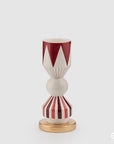 Vaso Geometrie, in ceramica, rosso e oro. EDG