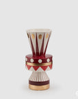 Vaso Geometrie, in ceramica, rosso e oro. EDG