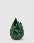 Vaso "Chakra" Fiamme, in ceramica, colore verde scuro, H.19x 13cm. EDG