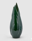 Vaso "Chakra" Fiamme, in ceramica, colore verde scuro, H.55x 20cm. EDG