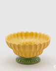 Vaso Freaky Bicolor, in ceramica, colore giallo e verde, misura H.13x D23 cm. EDG