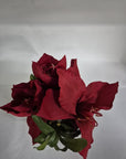 Vasetto argento con amaryllis rosso, h.18cm. Sia Home Fashion