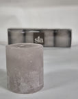 Set 4 candele H.6cm. colore tortora. Sia Home Fashion