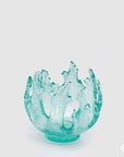 Portacandela "Anemone di mare" H19, colore turchese. EDG
