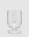 Vaso coppa con piede, in vetro trasparente H24. EDG