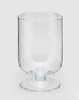 Vaso coppa con piede, in vetro trasparente H32. EDG