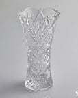 Vaso concavo, in vetro trasparente con disegno a rilievo H30. EDG