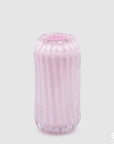 Vaso alto Reef cilindrico, colore rosa, in vetro, misura H.28xD.13 cm. EDG
