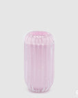 Vaso basso Reef cilindrico, colore rosa, in vetro, misura H.24xD.12 cm. EDG