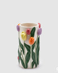 Vaso cilindro Tulip, in ceramica, misura piccola H.23xD.14 cm. EDG