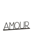 Scritta "Amour", in Metallo, colore Nero. Jolipa