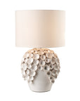 Lampada in ceramica, colore bianco. L'oca nera