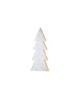 Albero di Natale in legno Grande Bianco Decorazione da appoggio. L'oca nera
