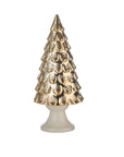 Albero piccolo, colore oro e bianco. L'oca nera