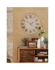 Orologio Parete legno, colore bianco e legno naturale. L'oca nera