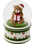 Palla di vetro piccola con neve, Orsetto Villeroy &amp Boch linea Christmas Toy's