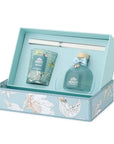 Set Candela profumata Blooms Deep Water + profumatore, colore azzurro. Hervit Creations