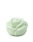 Candela rosa laccata, colore verde, H. 10x7 cm. Hervit Creations