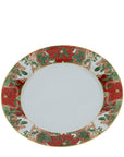 Servizio piatti da 12 (36pezzi) natalizio rosso, verde e oro in porcellana. Hervit Creations