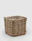 Cesto rattan quadrato, misura piccola, 17x17 cm. EDG