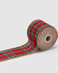 Nastro tartan, verde/rosso, 65mm. x 10metri. EDG