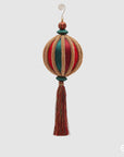 Palla silk Zirc-Meridia con nappa, colore rosso/verde, con pietre oro, misura media. EDG