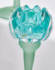 Portacandela Ninfea, colori assortiti, misura media H.20.5 xD.8.5 cm. EDG