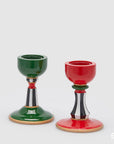 Portacandela scacchi, 2 assortiti, H. 15 x D. 11 cm. EDG
