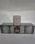 Set 4 candele H.6cm. colore tortora. Sia Home Fashion
