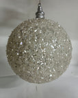 Palla brillantinata piccola bianco/argento Jolipa
