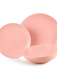 Servizio tavola da 6 Carioca ROSA (18 pz.), in porcellana. Fade