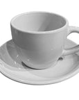 Servizio caffè da 6 con piattino Carioca GRIGIO, in porcellana. Fade