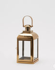 Lanterna portacandela martellata, oro, quadrata, H.40cm. EDG
