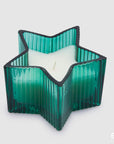 Candela profumata, Stella, colore verde, H.8x D.13,5 cm. EDG