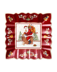 Ciotola quadrata Babbo Natale sul Tetto. Villeroy & Boch linea Toy's fantasy