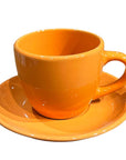 Servizio caffè da 6 con piattino Carioca ARANCIO, in porcellana. Fade
