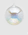Palla vetro "Mina vagante", iridescente, misura grande, Diametro 12cm. EDG