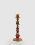 Portacandela a strati, con Babbo Natale e albero, H.31cm. EDG