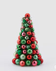 Cono palline, colore rosso e verde, misura piccola H. 33 cm. EDG