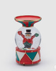 Portacandela e sferacqua Babbo circo, con carillon, misura H. 17 cm. EDG