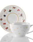 Tazza colazione con piattino, Toys Natale. Weissestal