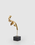 Foglia acanto con base, colore oro, H.47 cm. EDG