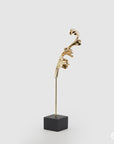 Foglia acanto con base, colore oro, H.60 cm. EDG