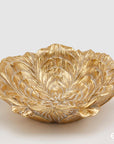 Piatto Foglie H.10x D.30 cm., oro. EDG