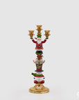 Portacandela strati, Babbo, cavalluccio, pupazzo di neve, a 3 luci, H.52cm. EDG