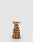 Portacandela classico "TASSEL", in poly, misura H.15x D. 9cm. EDG