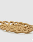 Vassoio Snake ovale, colore oro, H.4 x38x20 cm. EDG
