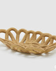 Vassoio Snake ovale, colore oro, H.6x38x22 cm. EDG