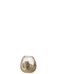 Porta T-Light Zoe Rotondo Vetro Argento Small. Jolipa